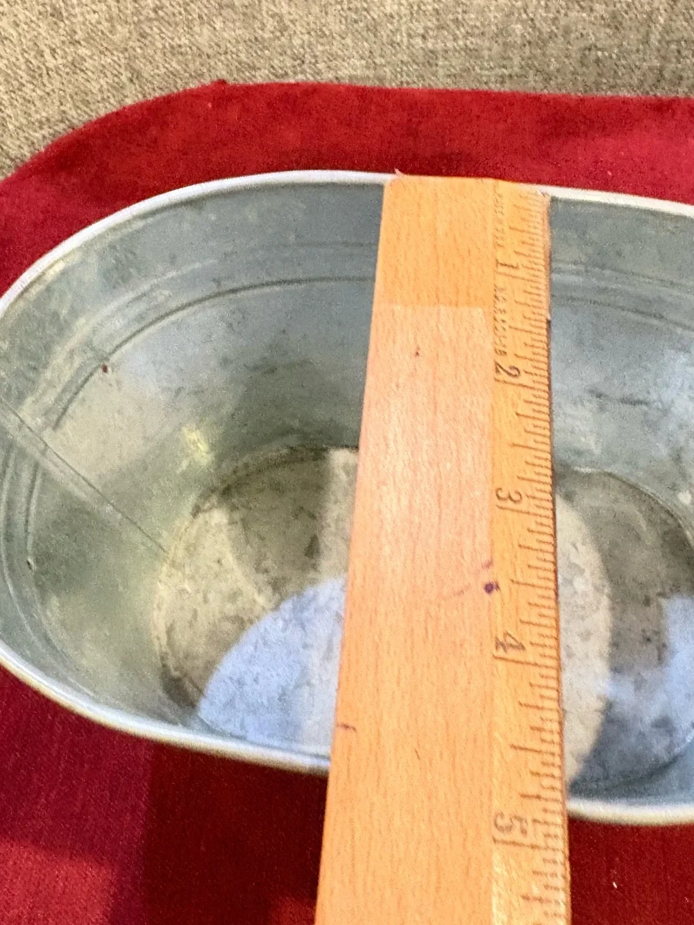 Pre Own Galvanized Steel Oval Planter Tub Rustic Farmhouse Decor Storage Basket